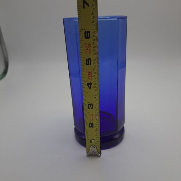 Anchor Hocking Essex Cobalt Blue Iced Tea Glass Vintage Tumbler - Picture 2 of 13